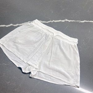 White flowy shorts